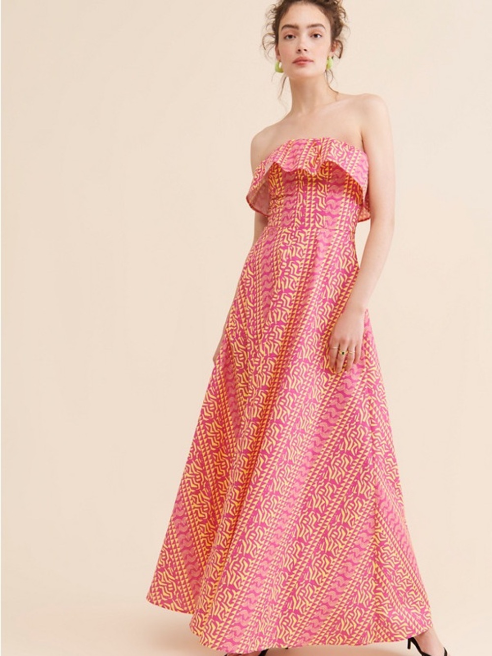 Kahindo Tanzania Strapless Maxi Dress